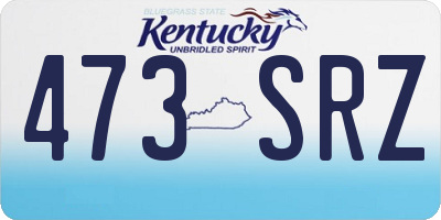 KY license plate 473SRZ