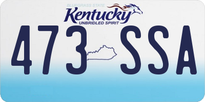 KY license plate 473SSA