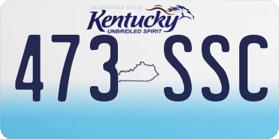 KY license plate 473SSC