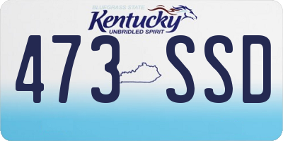 KY license plate 473SSD