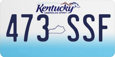 KY license plate 473SSF