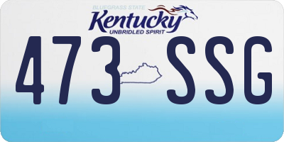 KY license plate 473SSG