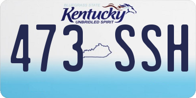 KY license plate 473SSH