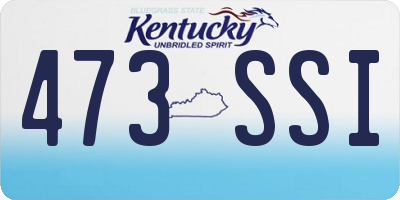 KY license plate 473SSI