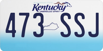 KY license plate 473SSJ