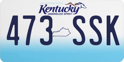 KY license plate 473SSK