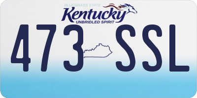 KY license plate 473SSL