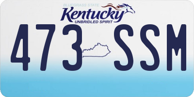 KY license plate 473SSM