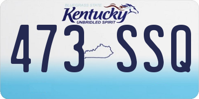 KY license plate 473SSQ