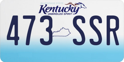 KY license plate 473SSR