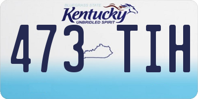 KY license plate 473TIH