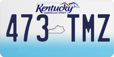 KY license plate 473TMZ
