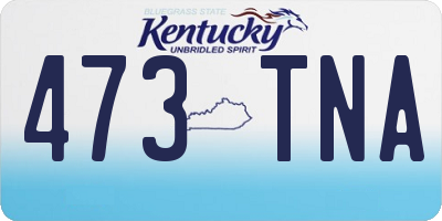KY license plate 473TNA