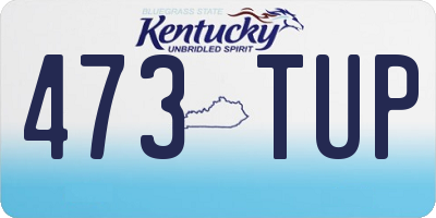 KY license plate 473TUP