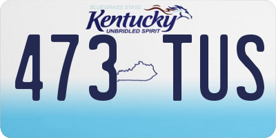 KY license plate 473TUS