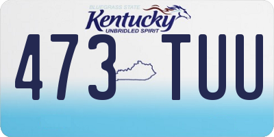 KY license plate 473TUU