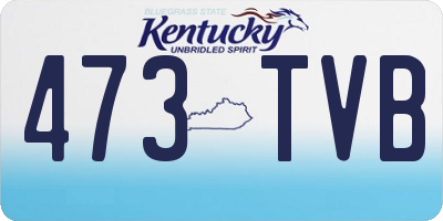 KY license plate 473TVB