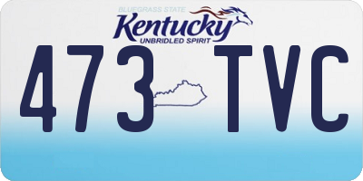KY license plate 473TVC