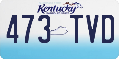 KY license plate 473TVD