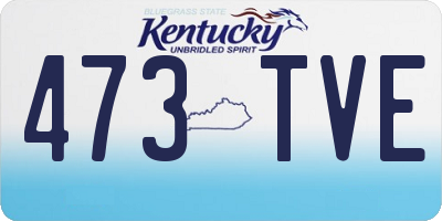 KY license plate 473TVE