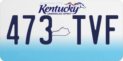 KY license plate 473TVF