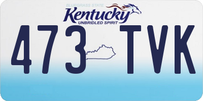 KY license plate 473TVK