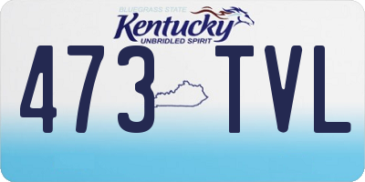 KY license plate 473TVL
