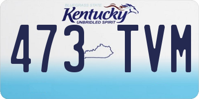 KY license plate 473TVM