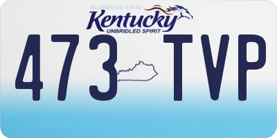 KY license plate 473TVP