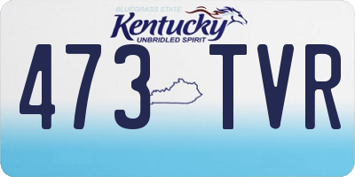 KY license plate 473TVR