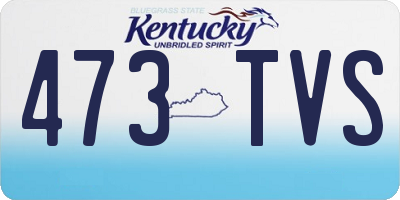 KY license plate 473TVS