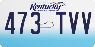 KY license plate 473TVV
