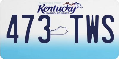 KY license plate 473TWS