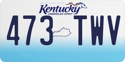 KY license plate 473TWV