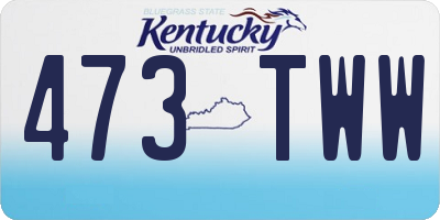KY license plate 473TWW