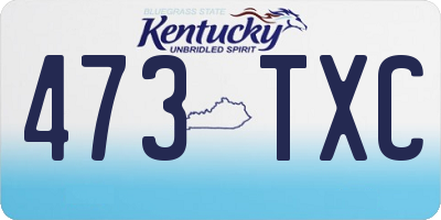 KY license plate 473TXC