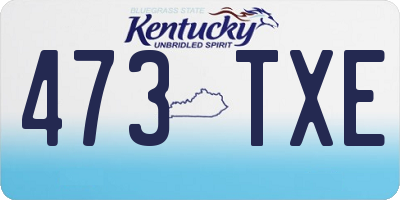 KY license plate 473TXE