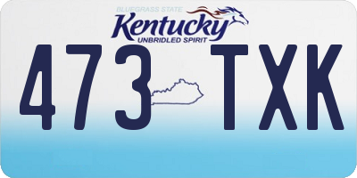KY license plate 473TXK