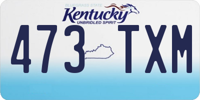 KY license plate 473TXM