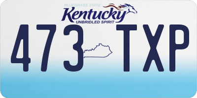 KY license plate 473TXP