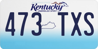 KY license plate 473TXS