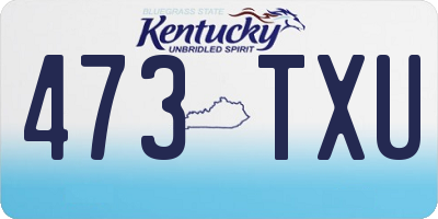 KY license plate 473TXU