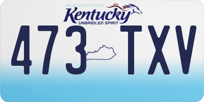 KY license plate 473TXV