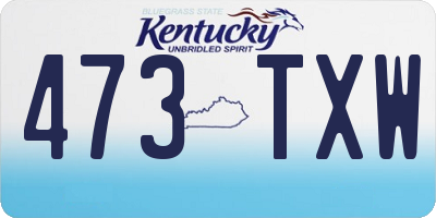 KY license plate 473TXW
