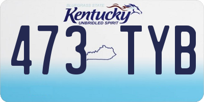 KY license plate 473TYB