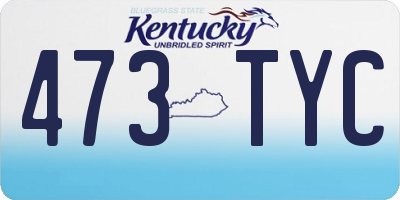 KY license plate 473TYC
