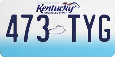 KY license plate 473TYG