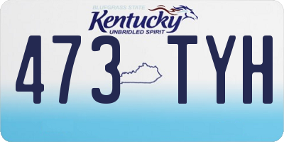 KY license plate 473TYH