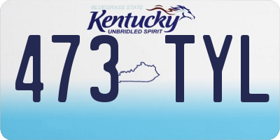KY license plate 473TYL