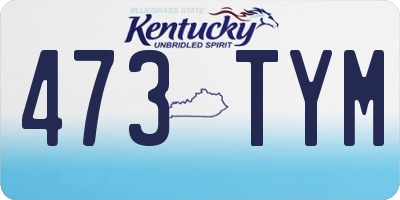 KY license plate 473TYM
